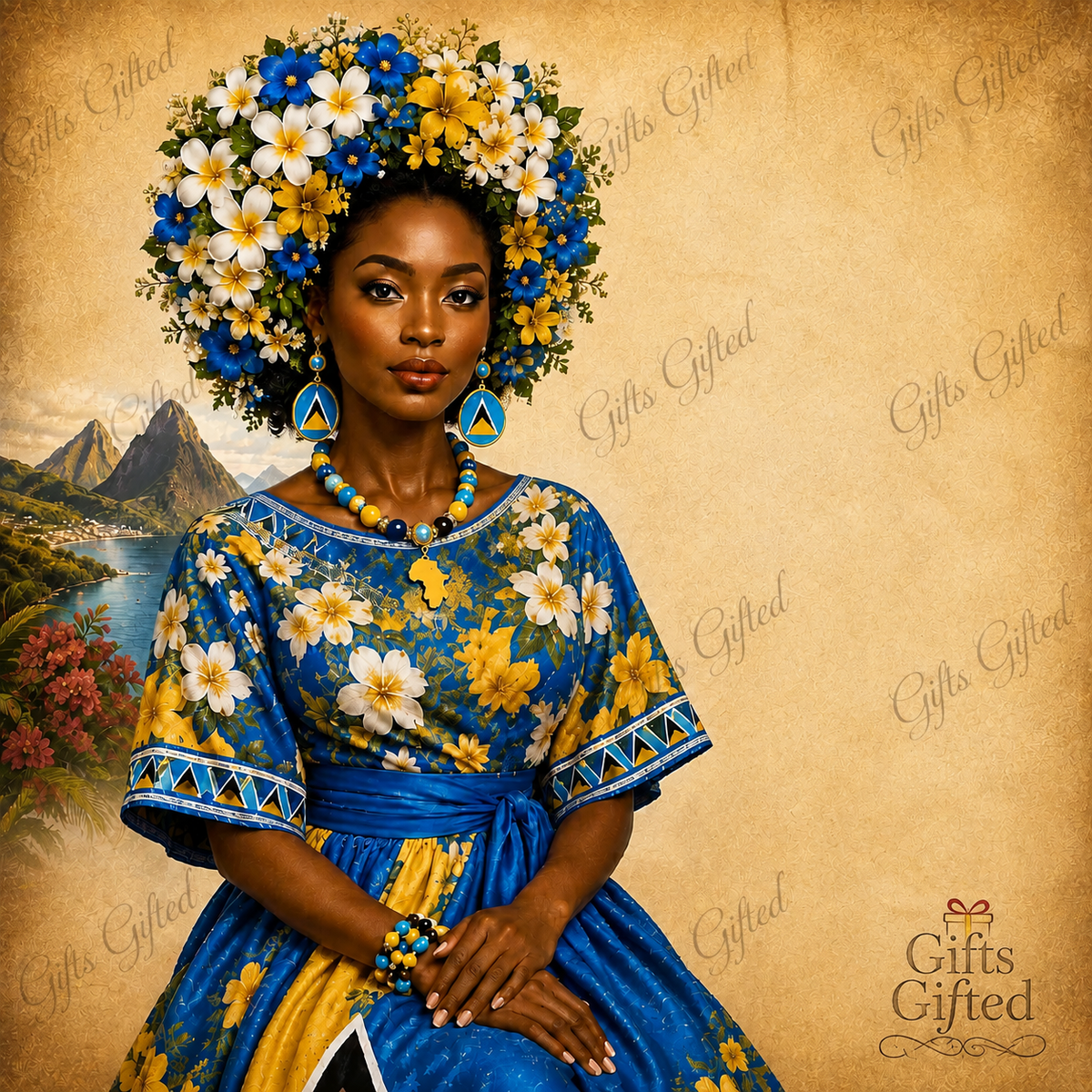 St Lucia Caribbean Heritage Printable Wall Art