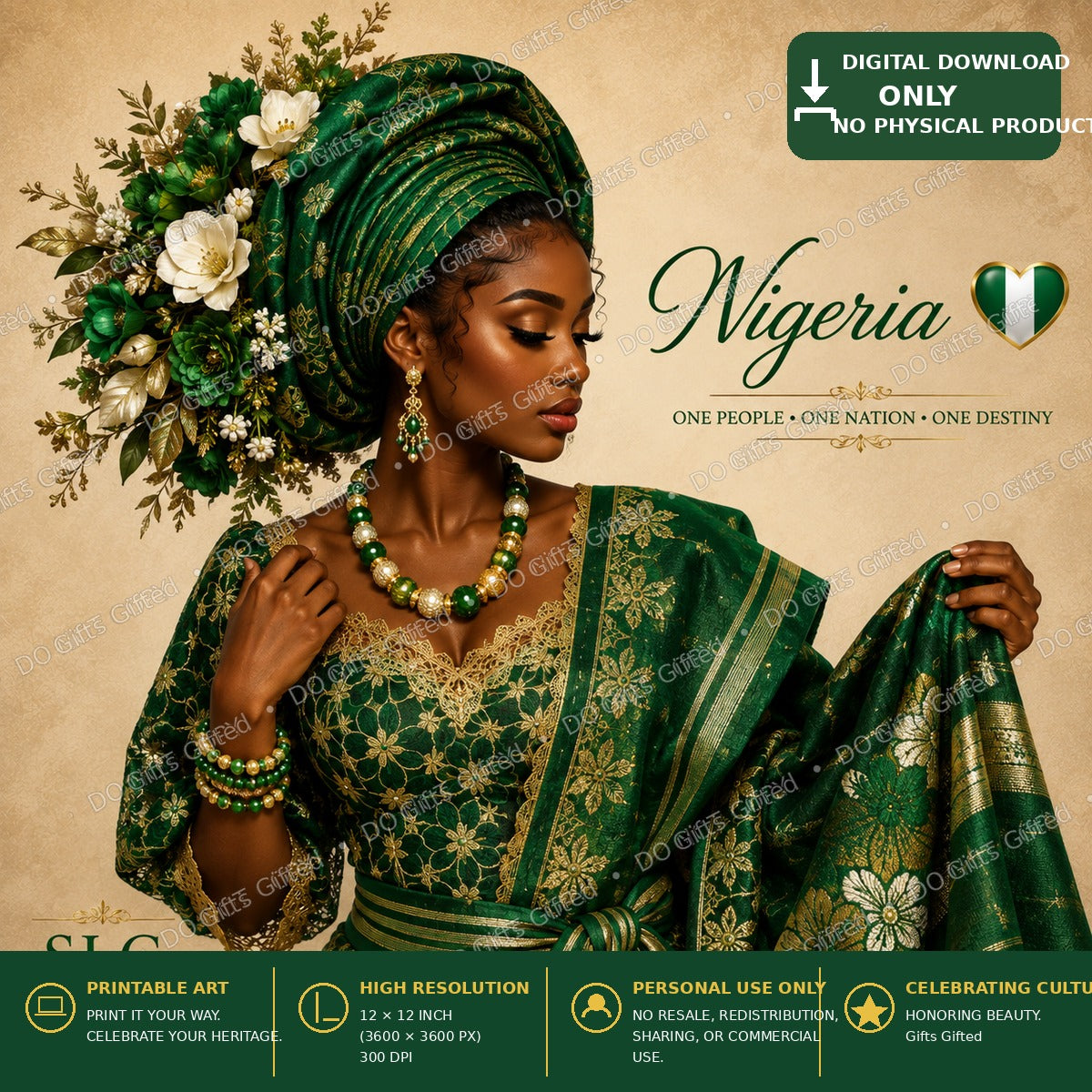 Nigerian African Heritage Printable Wall Art