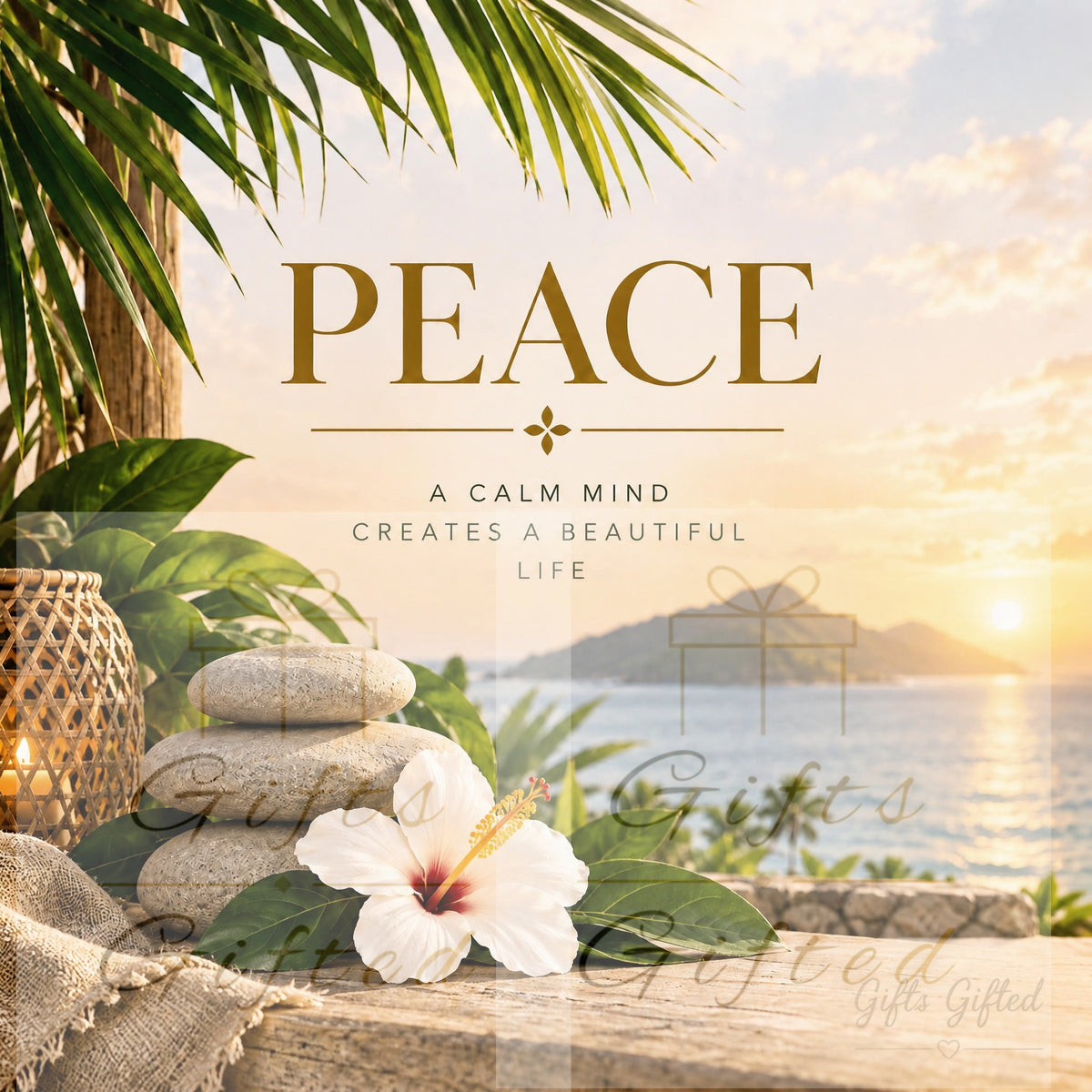 Peace • Love • Heritage | 3-Piece Caribbean-Inspired Printable Wall Art Set | Island Heritage Collection