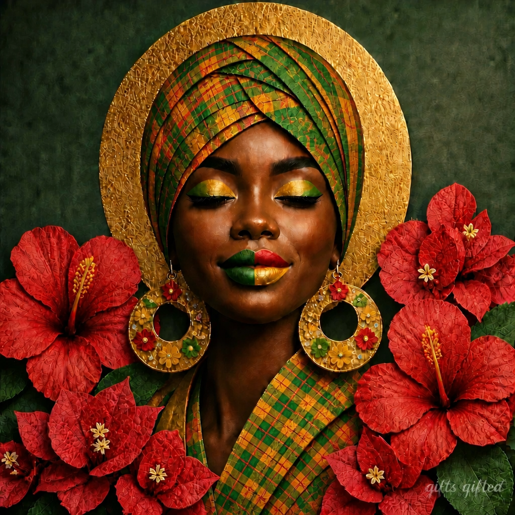 Madras Caribbean Heritage Printable Wall Art